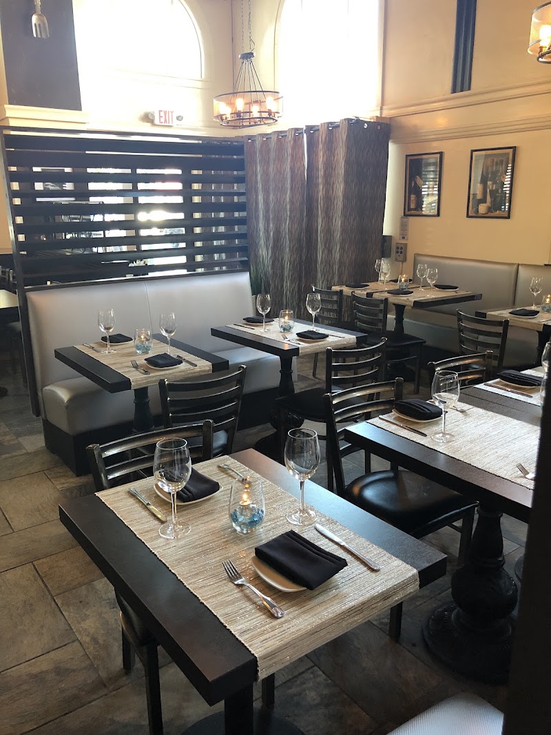 Warm, intimate dining room