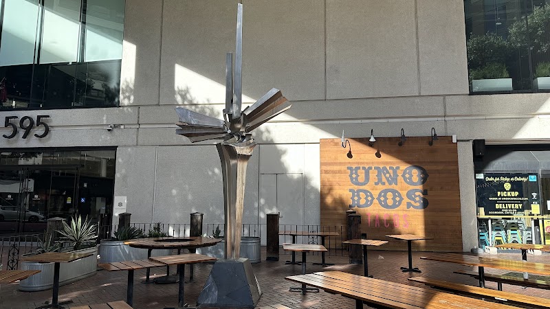 Sunny outdoor patio seating