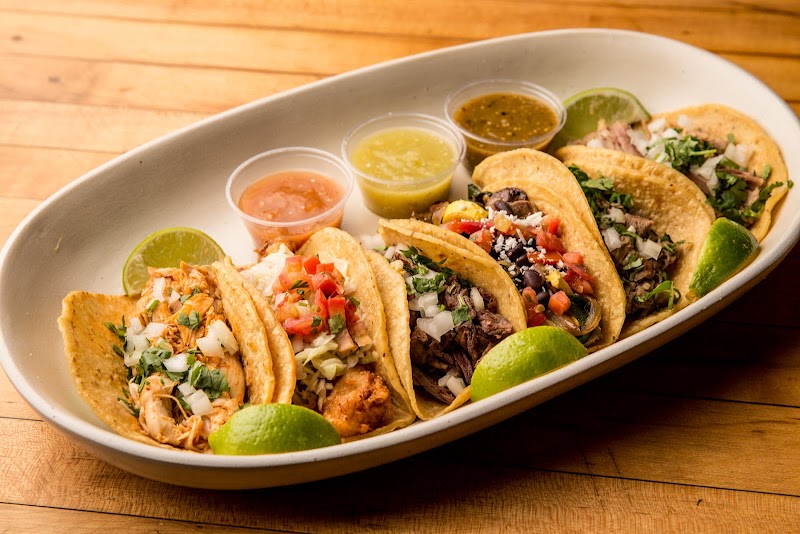 Tacos with fresh salsas