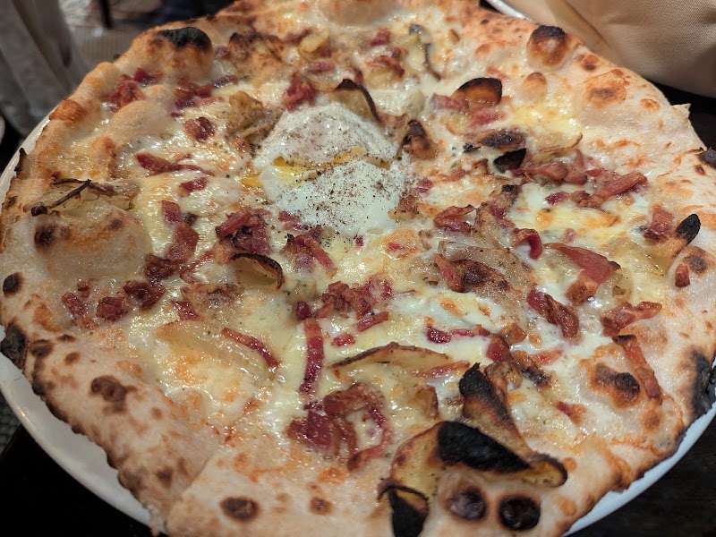 Egg & bacon pizza
