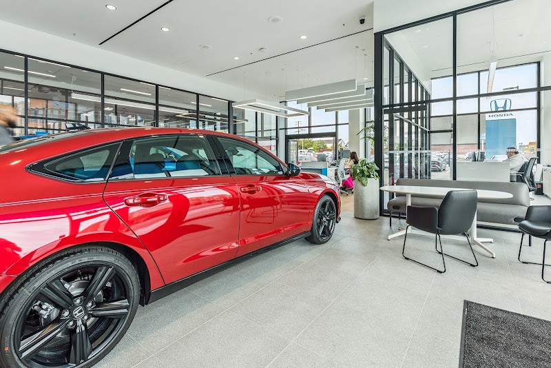 Bright modern showroom floor