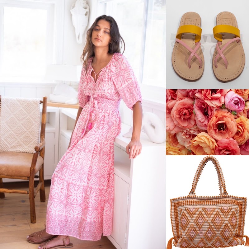 Pink resort dress styled