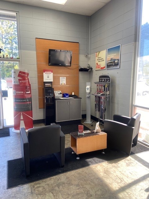 Comfortable customer waiting area