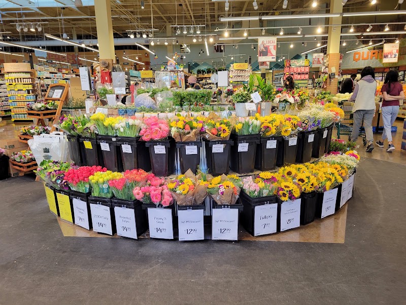 Vibrant fresh flower market