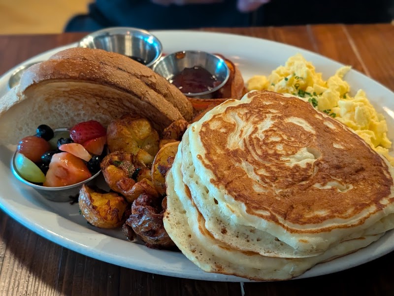 Hearty brunch plate, every bite