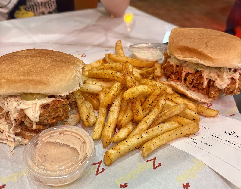 Double sliders, spiced fries