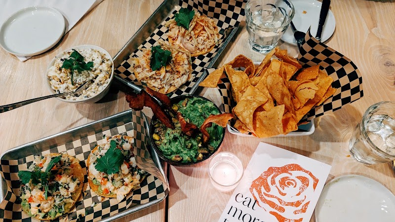 Tacos, esquites, chips spread